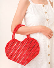Load image into Gallery viewer, Habi Lifestyle Sinta Heart Shaped Beaded Bag