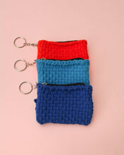 Load image into Gallery viewer, Habi Lifestyle Upcycled Handwoven Coin Purse Keychain